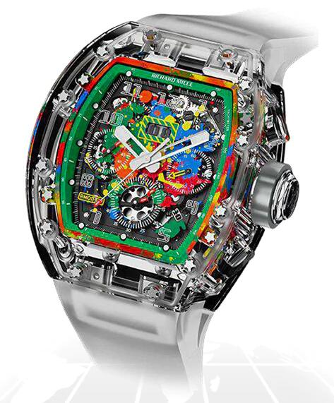 Best Richard Mille RM011 SAPPHIRE FLYBACK CHRONOGRAPH "A11 FANTASY VERT" Replica Watch